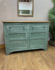 Vintage Oak Sideboard Green/White (SKU028)