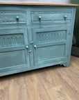 Vintage Oak Sideboard Green/White (SKU028)
