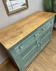 Vintage Oak Sideboard Green/White (SKU028)