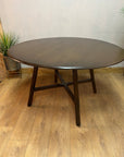 Vintage Ercol Drop Leaf Round Wooden Dining Table (SKU27)