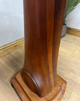 Vintage Art Deco Figured Walnut Pedestal Occasional Side Table (SKU91)