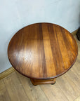 Vintage Art Deco Figured Walnut Pedestal Occasional Side Table (SKU91)