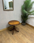 Vintage Mahogany Pedestal Side Table On Castors (SKU87)