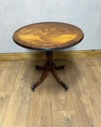 Vintage Mahogany Pedestal Side Table On Castors (SKU87)