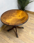 Vintage Mahogany Pedestal Side Table On Castors (SKU87)