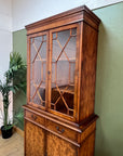 Vintage Georgian Style Glazed Bookcase Cabinet (SKU87)