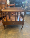 Antique Wooden Canterbury On Castors (SKU86)