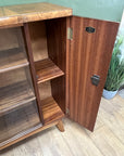 Mid Century Nathan Teak Glazed Bookcase (SKU134)