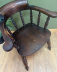 Antique Wooden Smokers Bow ArmChair (SKU22)