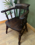 Antique Wooden Smokers Bow ArmChair (SKU22)