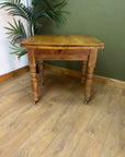 Antique Pine Small Dining Table With Drawer (SKU32)