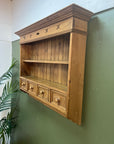 Vintage Country Pine Farmhouse Style Wall Unit With Drawers (SKU37)