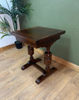Small Vintage Oak Draw Leaf Wooden Dining Table (SKU36)