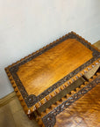 Vintage Nest of 4 Tables Carved Teak Wood (SKU63)