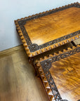 Vintage Nest of 4 Tables Carved Teak Wood (SKU63)