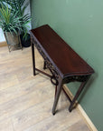 Narrow Mahogany Carved Console Table (SKU221)