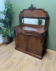 Antique Victorian Mahogany Chiffonier With Mirror (SKU053)