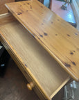 Pine Chest Of Five Drawers On Bun Feet (SKU156)