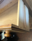 Pine Chest Of Five Drawers On Bun Feet (SKU156)