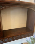 Vintage Wall Unit With Carved Cabinet Door and Shelf (SKU38)