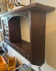 Vintage Wall Unit With Carved Cabinet Door and Shelf (SKU38)