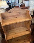 Vintage Solid Pine Waterfall Freestanding Bookcase (SKU126)