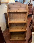Vintage Solid Pine Waterfall Freestanding Bookcase (SKU126)