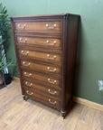 Vintage Mahogany Louis XVI Style Tall Chest Drawers (SKU168)
