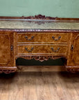 Burr Walnut Carved Long Sideboard Cabriole Legs on Ball Claw Supports (SKU68)