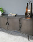 Industrial Style Metal Curve Low Sideboard TV Cabinet (SKU82)