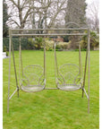 Antique French Style Rustic Garden Metal Swing (SKU1093)