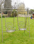 Antique French Style Rustic Garden Metal Swing (SKU1093)