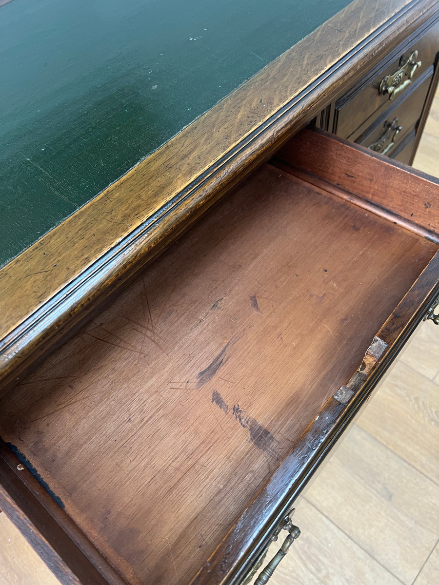 Antique Leather Top Desk (SKU133)