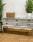 Vintage Stag Sideboard/ Chest 6 Drawers Painted in Soft Grey( SKU97 )