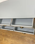 Vintage Stag Sideboard/ Chest 6 Drawers Painted in Soft Grey( SKU97 )