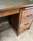 Vintage Oak Single Pedestal Desk (SKU122)