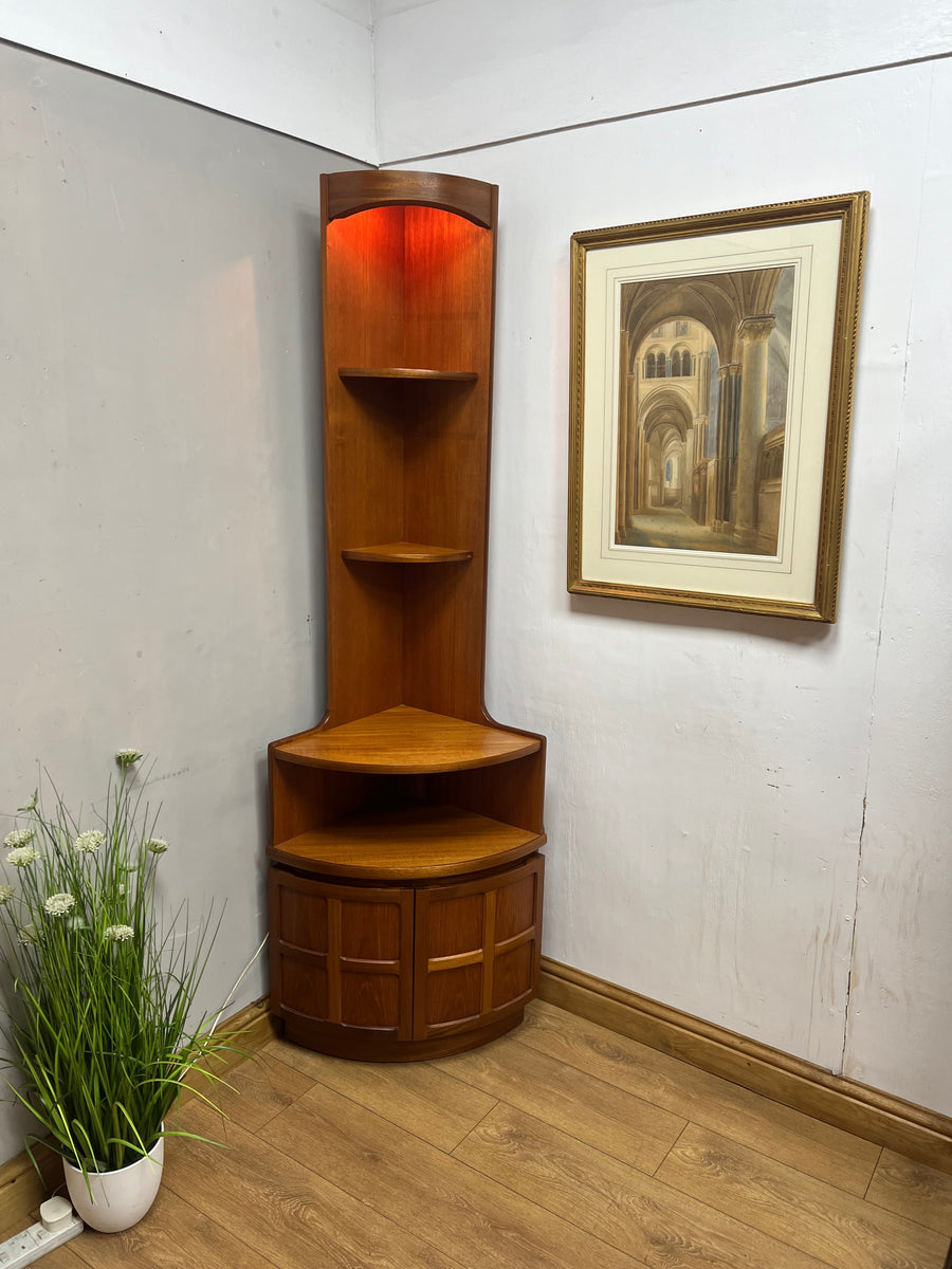 Retro Teak 1960s Nathan Corner Cabinet (SKU78)