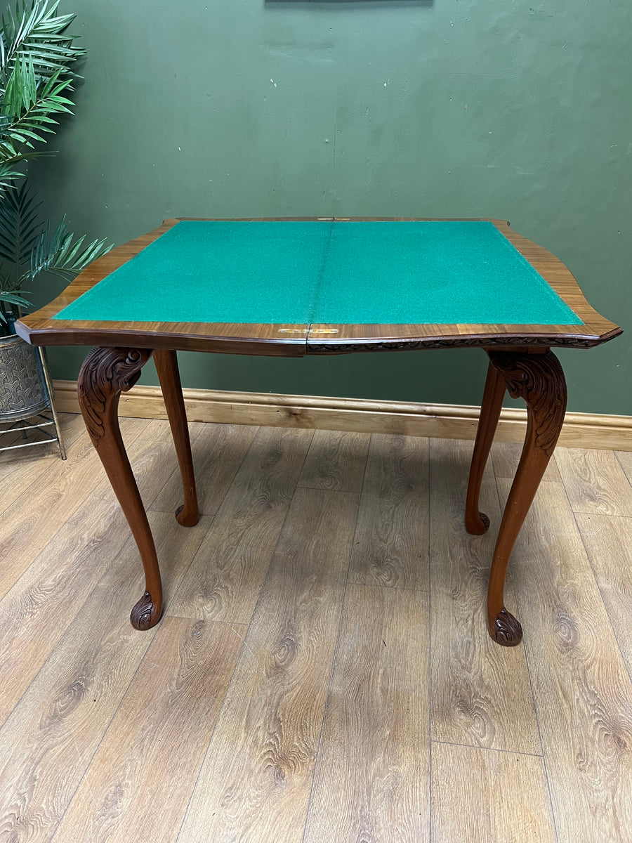 Antique Burr Walnut Card Table (SKU242)