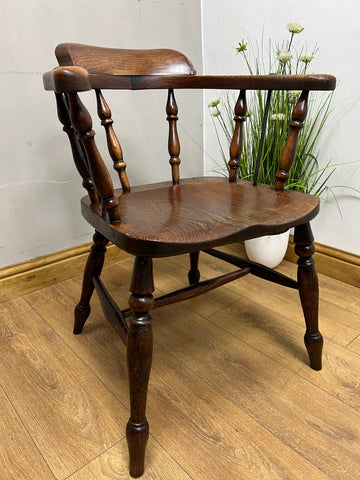 Antique Oak Captains Chair (SKU144)