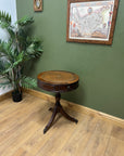 Pedestal Leather Top Drum Table (SKU241)