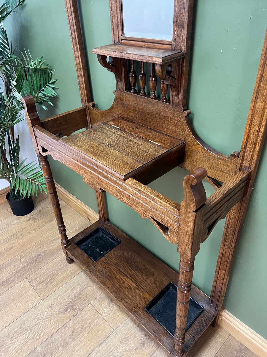 Antique Oak Hall Stand (SKU234)