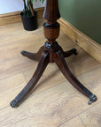 Flame Mahogany Circular Pedestal Side Table (SKU99)