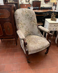 Early Victorian Rosewood Upholstered Arm Chair (SKU253)