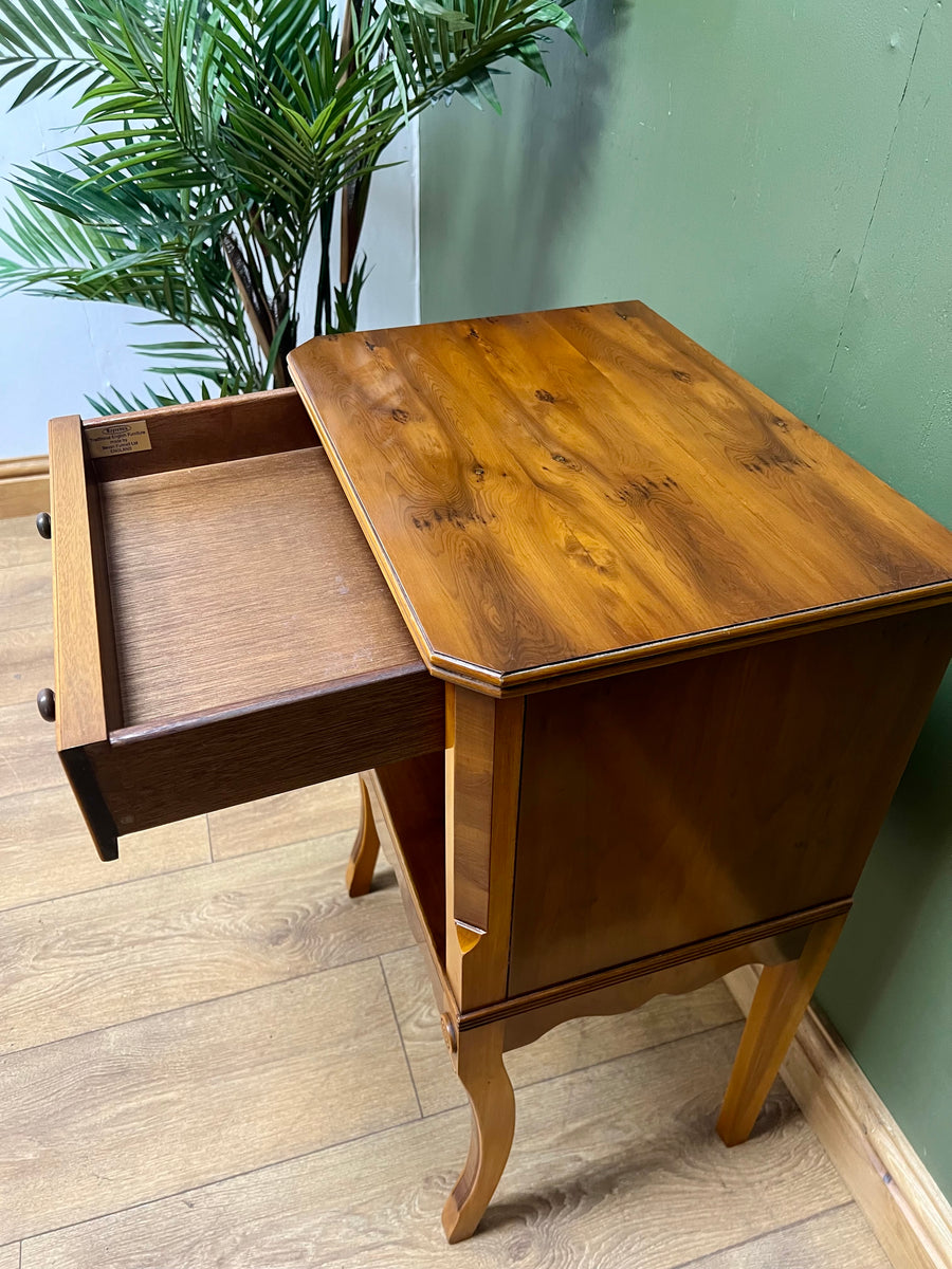 Vintage Bevan Funnell Scalloped lamp Table With Drawer (SKU66)