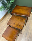 Vintage Yew Wood Nest of 3 Tables (SKU87)