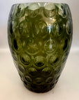Borske Sklo 1950's Smoky Glass Optical 'Olives' Vase  (SKU661)