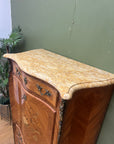 French Marquetry Inlaid Secretaire Marble Top (SKU248)