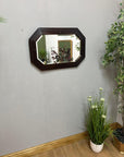 Antique Oak Bevelled Edge Mirror 70cm x 47cm (SKU304)