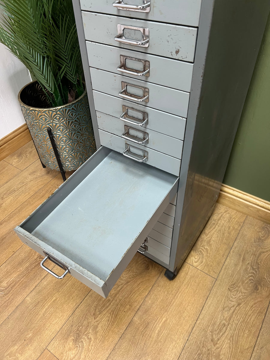 Vintage Bisley 15 Drawer Metal Cabinet (SKU124)