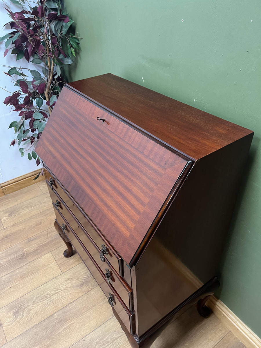 Vintage Mahogany Bureau With Key (SKU143)